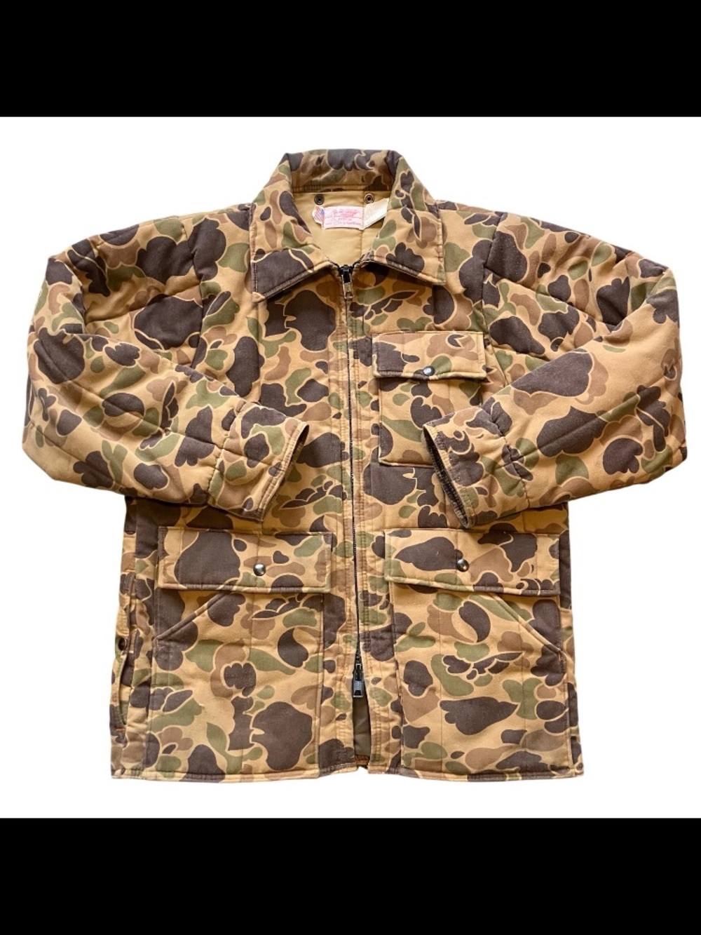 Vintage Best Endorsed By Jim Catfish Hunter Camouflage Coat Made USA